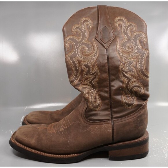 Ferrini Maverick Cowboy Boots Men\'s Sz 12 D Genuine Leather Square Toe Western main image 12